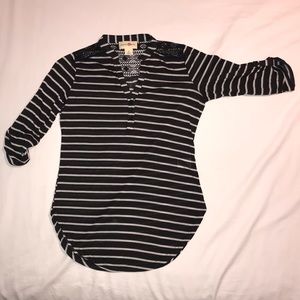 Stripped Black and White Blouse